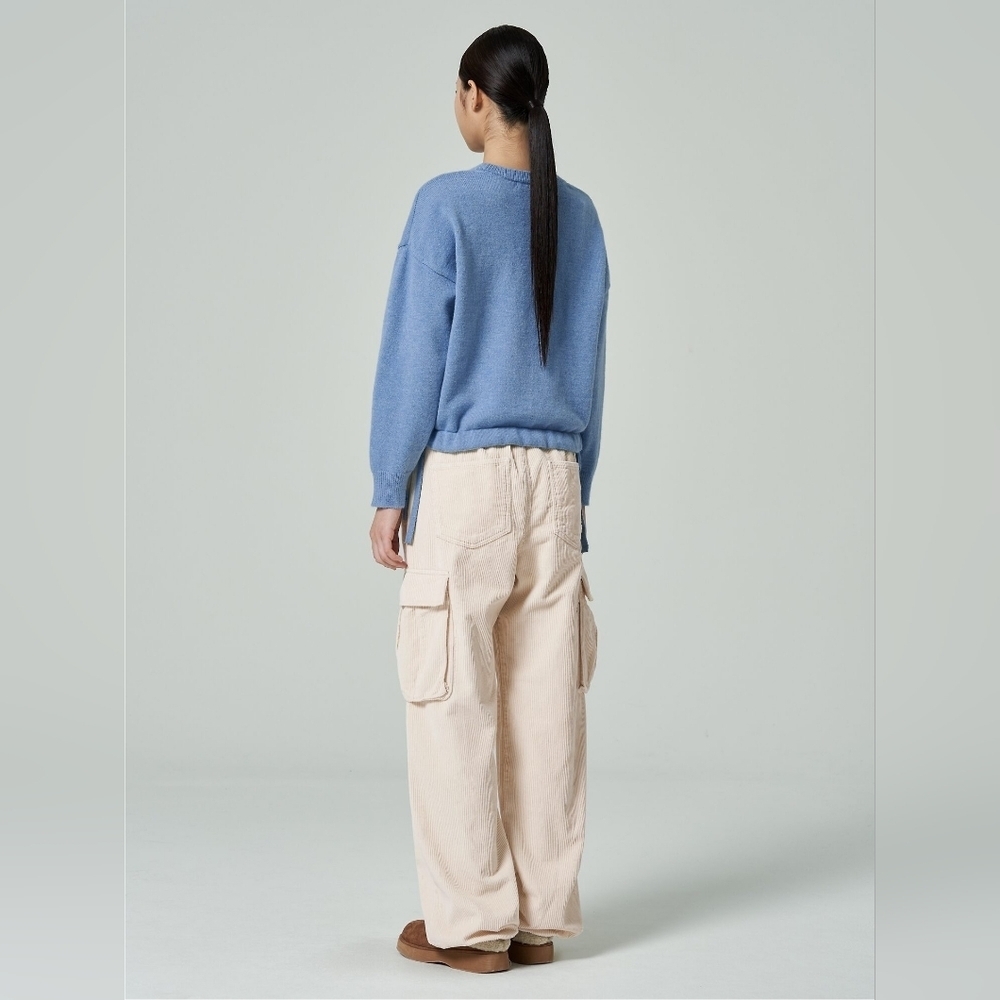 8 Seconds Corduroy  Wide Leg Cargo Pants Ivory Size 64 - Picture 3 of 7